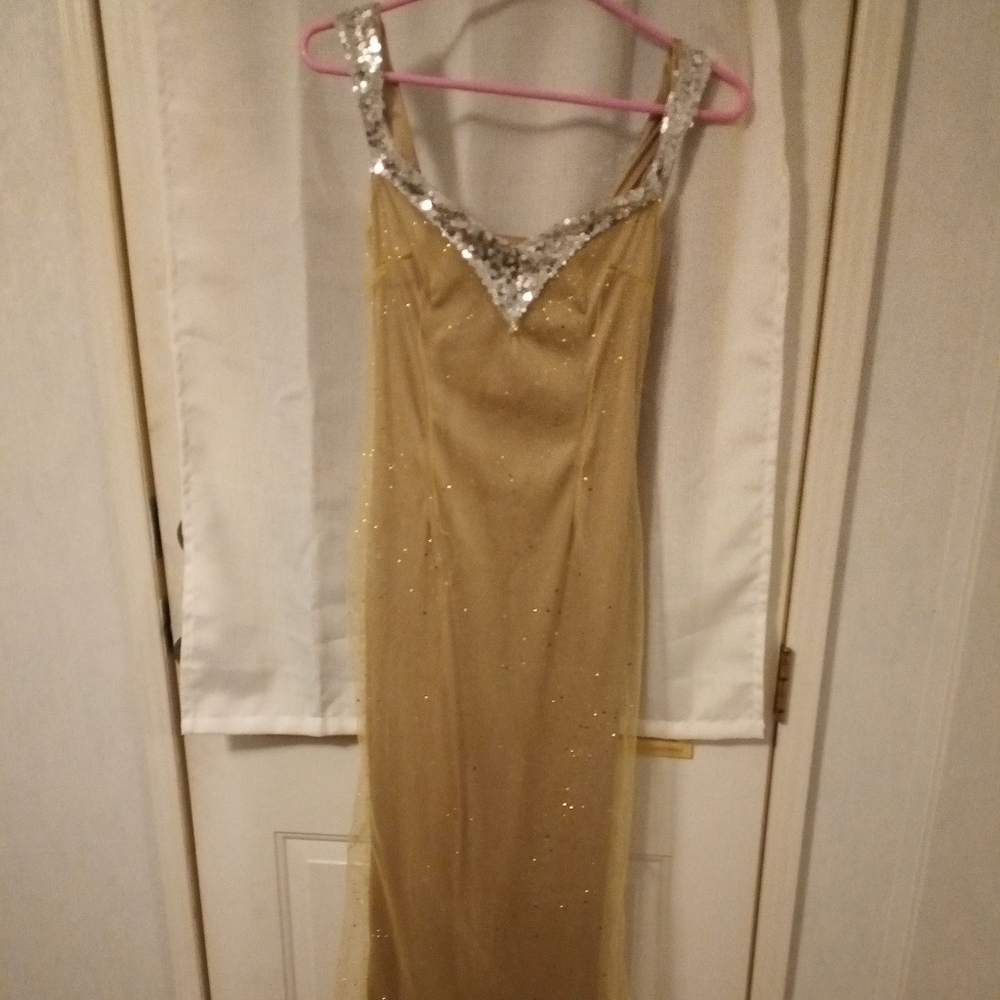 Golden glittery dress